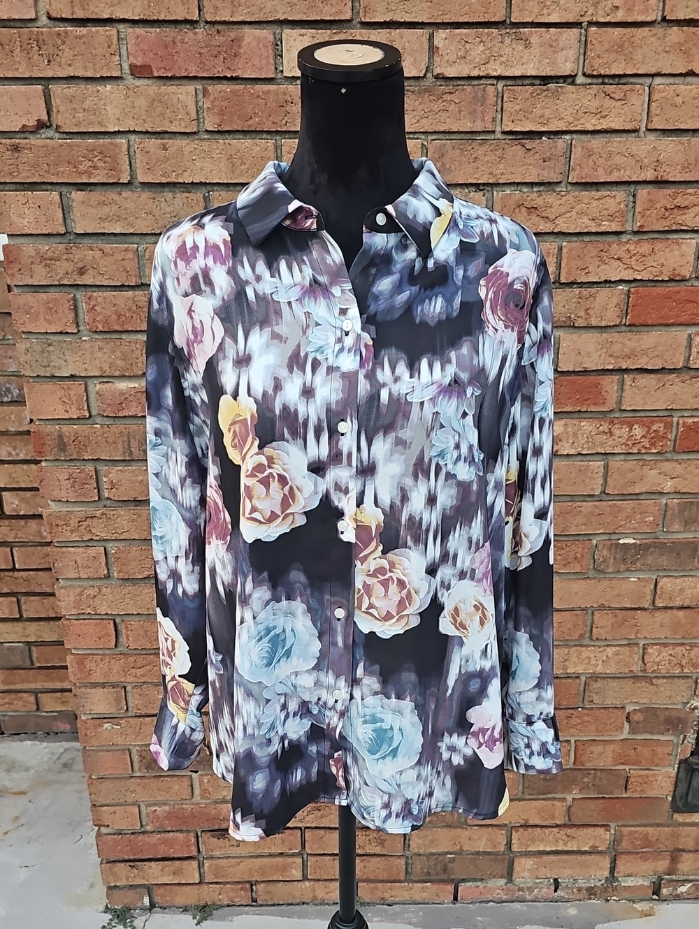 Jones New York Floral Button-Down Shirt Size 1X